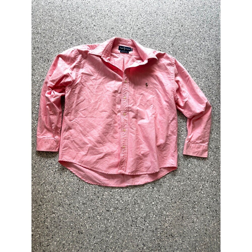 Ralph Lauren Pink Button Down Long Sleeve size Large
